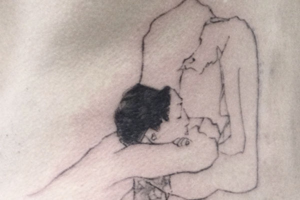 Tatouage d'une oeuvre d'Egon Schiele par Virginie Tatouage