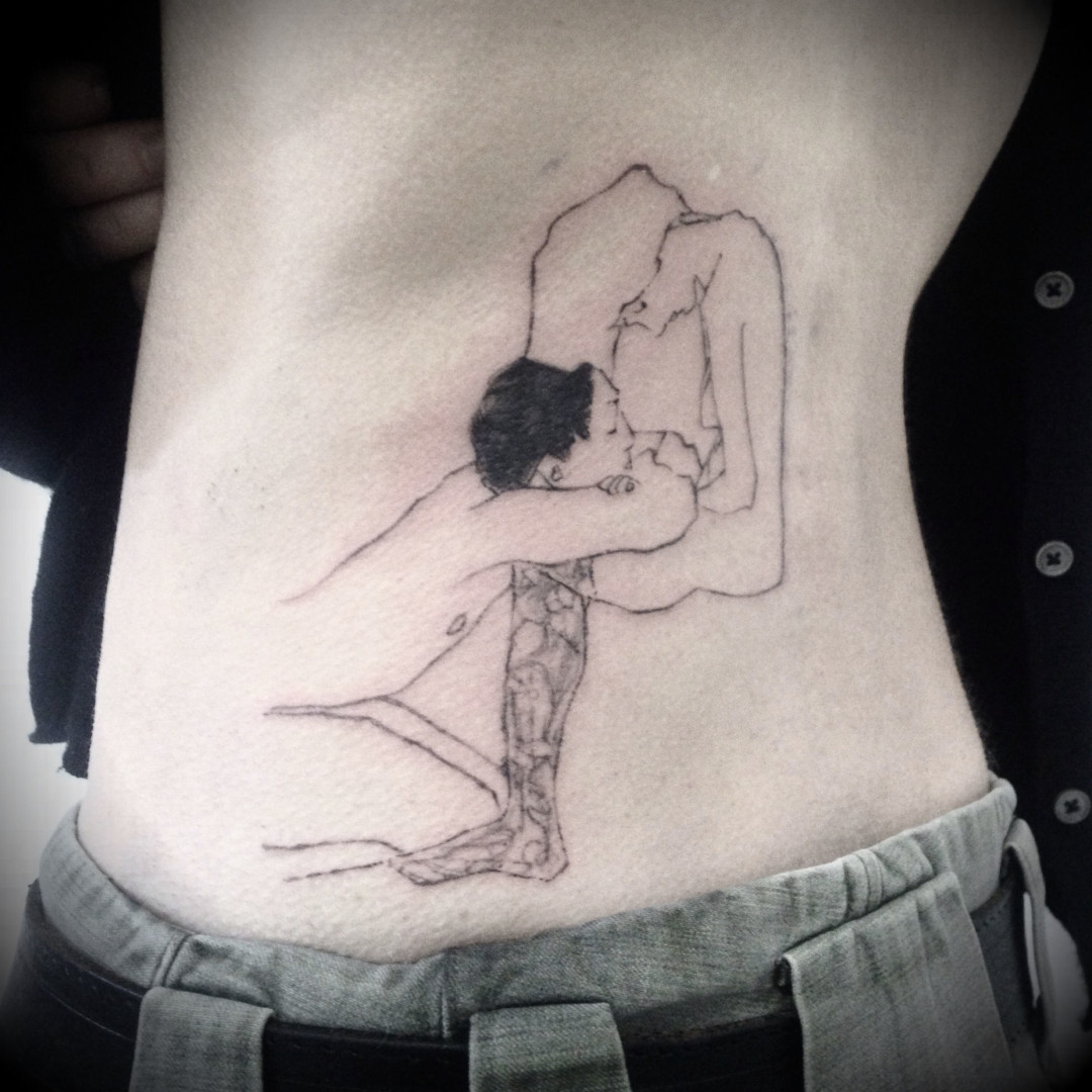 Egon Schiele Tattoo by Virginie Tatouage